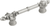 Charlemagne classic 3'' cc pull with small Fleur De Lys on ends in Satin. 575-11