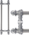 Acanthus Carpe Diem 5863R-23 Chrysalis back to back 18'' cc w/ 5/8'' reeded center long pull Romanesque style 5863R-23