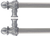 Acanthus Carpe Diem 5863R-23 Chrysalis back to back 18'' cc w/ 5/8'' reeded center long pull Romanesque style 5863R-23