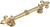 Charlemagne 3'' cc pull with large Fleur De Lys in Soft Gold. 598-27