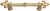 Charlemagne 4'' cc pull with large Fleur De Lys in Soft Gold. 599-27