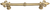 Charlemagne 5'' cc pull with large Fleur De Lys in Soft Gold. 600-27