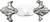 Acanthus large escutcheon Renaissance style in Platinum. 680-24