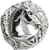 Classic Western Horse in classic laurel leaf wreath knob right 8001-24