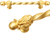 Acanthus 6'' cc with 3/8'' twist bar long pull Romanesque style in Gilded Mercury. 821-8