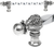 Acanthus 9'' cc with 3/8'' twist bar long pull Romanesque style in Chalice. 822-9