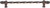 Acanthus 12'' cc with 3/8'' twist bar long pull Romanesque style 823-22