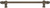 Acanthus 12'' cc with 1/2'' smooth bar long pull Romanesque style in Antique Brass. 823S-3