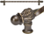 Acanthus 22'' cc with 3/8'' twist bar long pull Romanesque style in Antique Brass. 825-3