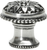 Acanthus large knob with flared foot Rosette style in Gilded Mercury. 830B-9