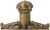 Acanthus Carpe Diem 836839-3 Antique Brass leave large knob w/ rope small back plate Romanesque style 836839-3