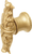 Acanthus leaves large knob with flared foot Romanesque style in Soft Gold. 836B-27