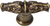 Acanthus leaves large knob with flared foot Romanesque style in Antique Brass. 836B-3