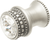 Cache Caché medium round knob with flared foot with an 18mm Swarovski Clear Crystal in Satin. 860B-11C