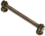 Cache Caché double 4'' cc pull with flared foot with 2 rivoli Swarovski Clear Crystals in Antique Brass. 862B-3C
