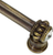 Cache Caché double 4'' cc pull with flared foot with 2 rivoli Swarovski Clear Crystals in Antique Brass. 862B-3C