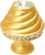 Cache Caché medium round knob with flared foot with 19 rivoli Swarovski Clear Crystals in Gilded Mercury 864B-8C
