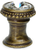 Cache Caché knob with an 18mm rivoli Swarovski Clear Crystal in Antique Brass. 869-3C