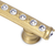Cache Caché 3'' cc pull with flared feet with center of Swarovski Clear Crystals in Soft Gold. 870B-27C
