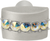 Cache Caché rectangle knob with center of 5 rivoli Swarovski Aurore Boreale Crystals 872-11AB
