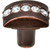 Cache Caché rectangle knob with center of 5 rivoli Swarovski Clear Crystals 872-22C