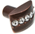 Cache Caché rectangle knob with center of 5 rivoli Swarovski Clear Crystals 872-22C
