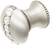 Cache Caché round knob with flared foot with center of 5 rivoli Swarovski Clear Crystals in Satin. 874B-11C