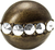 Cache Caché round knob with halo platform with center of 28 Swarovski Clear Crystals 874H-3C