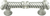Cache Caché 3'' cc large pull with end & center 7 rivoli Swarovski Clear Crystals in Satin. 878-11C
