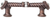 Cache Caché 3'' cc large pull with end & center 7 rivoli Swarovski Clear Crystals 878-22C