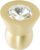 Latitude Cone brass knob; 16mm clear crystals; satin brass finish CB16C