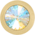 Latitude Cone brass knob; 18mm aurora borealis crystals; satin brass finish CB18AB