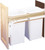 Rev-A-Shelf Double 27 Qrt Top mount Waste Container 4WCTM-15DM2-162