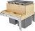 Rev-A-Shelf 21in Double 50 Qrt Top mount Waste Container w/ Side Storage 4WCTM-2450BBSCDM-2