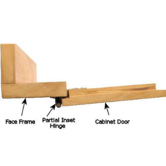 partial inset hinge