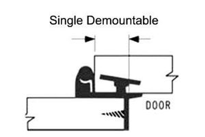 Single demountable hinge diagram