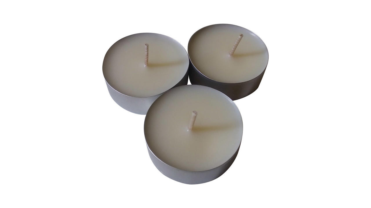 Natural Vegan Kosher Organic Soy Wax Tealight Tin Candles