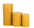 Organic Beeswax Pillar Candle Golden Yellow Aromatherapy Set of 3