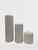 Bear Natural Organics Set Of 3 Soy Wax Pillar Candle Off White Organic Kosher Natural.  