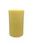 Bear Natural Organics Pure Organic Natural Handmade  Golden Yellow Honey 100 % Beeswax Pillar Candle 3" x 6" . 