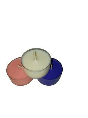 Advent Tea Light 12 Purple 4 Pink and  4 White Soy Wax Candles 20 Pack