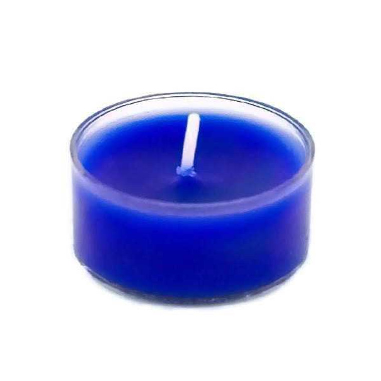 Handmade organic soy wax blue tealight candles pack of 20 17 Bear Natural Organics