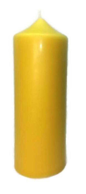 12 Golden Yellow Raw Beeswax Pillar Candle 2.25" x 9" 20oz 372.36 Bear Natural Organics