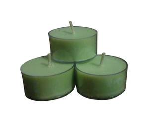 Stress Relief Scented Essential Oil Green Soy Wax Tea light Candles pack 12 12.98 Bear Natural Organics