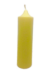 Pure Golden Yellow Honey 100 % Beeswax Pillar Candle 1.5" x 5" 13.6 Bear Natural Organics
