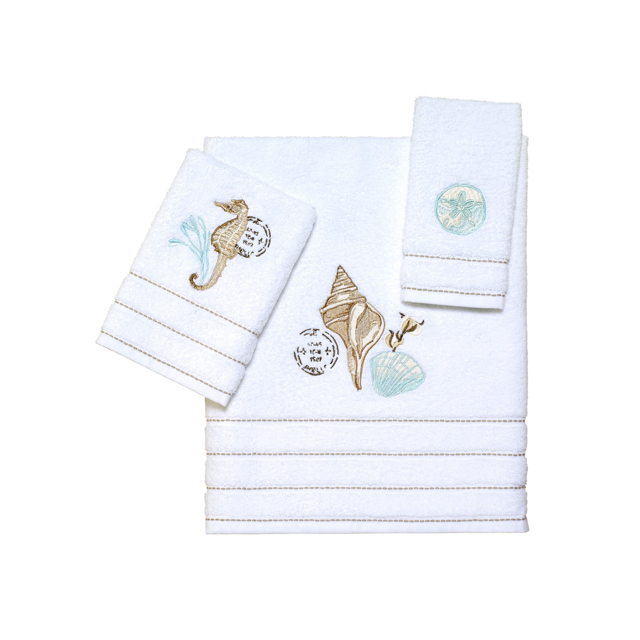 Farmhouse Shell Towel Collection White - Avanti Linens