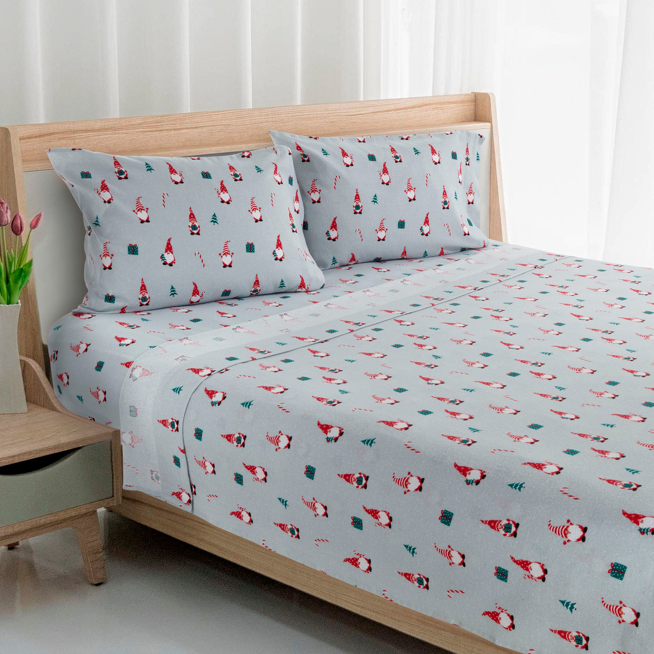 Gnome Sweet Gnome Flannel Sheet Set - Avanti Linens