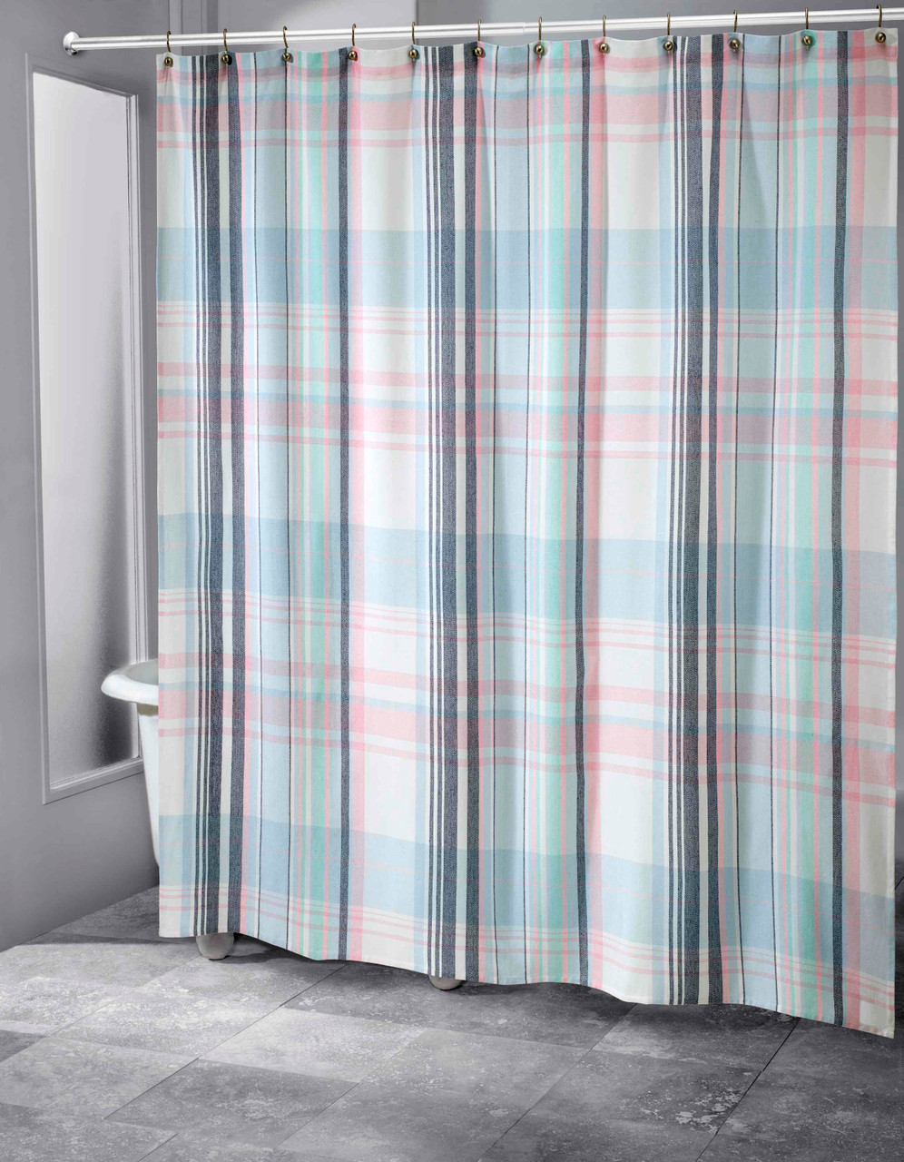 Izod Heritage Plaid Shower Curtain Avanti Linens