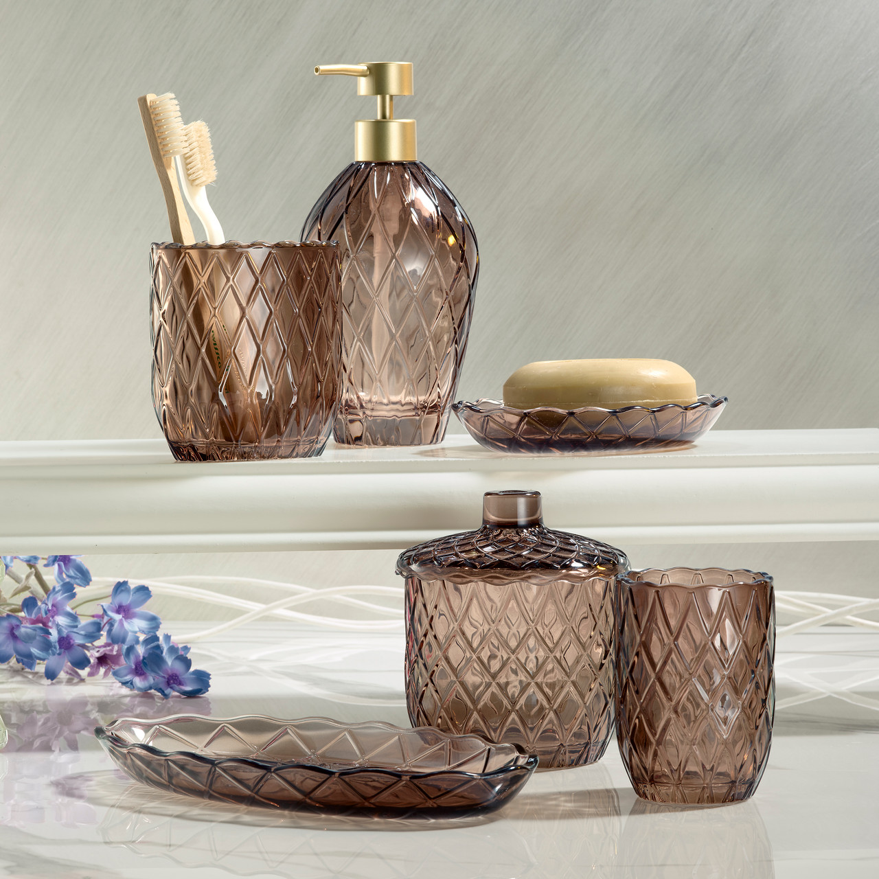 Nicole Miller Bijou Linen Brown - Avanti Linens