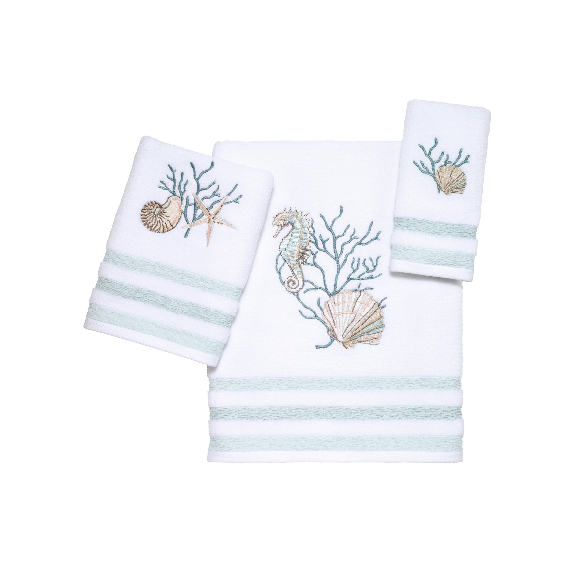 Set Doccia AVANTI LINENS Coastal Terrazzo - Tenda E 12 Ganci
